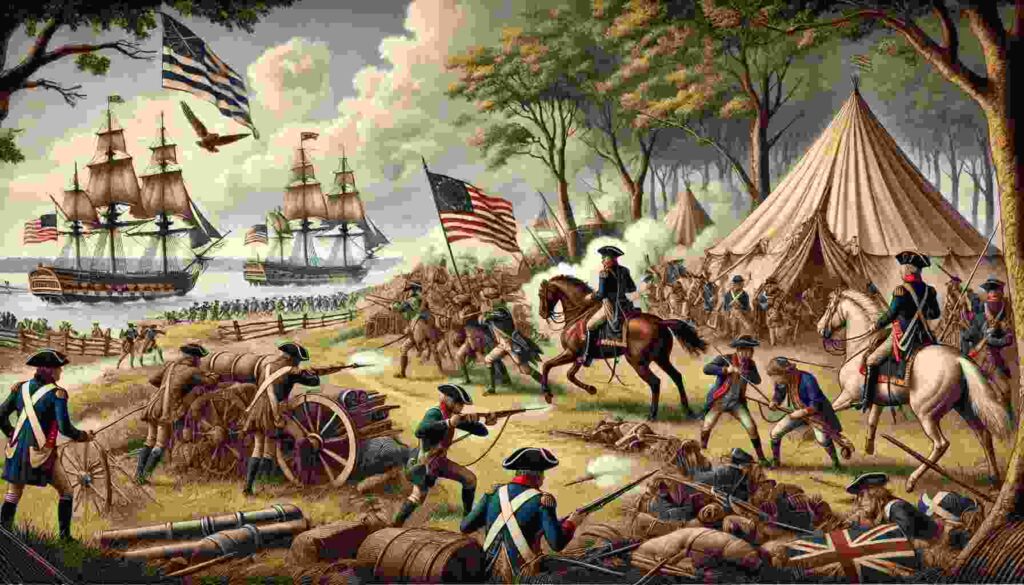 Continental Army, led by General George Washington, was fighting against the British forces