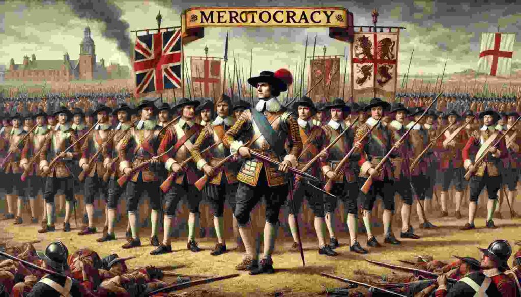 Here is the image of the New Model Army during the English Civil War, showcasing its disciplined and revolutionary character