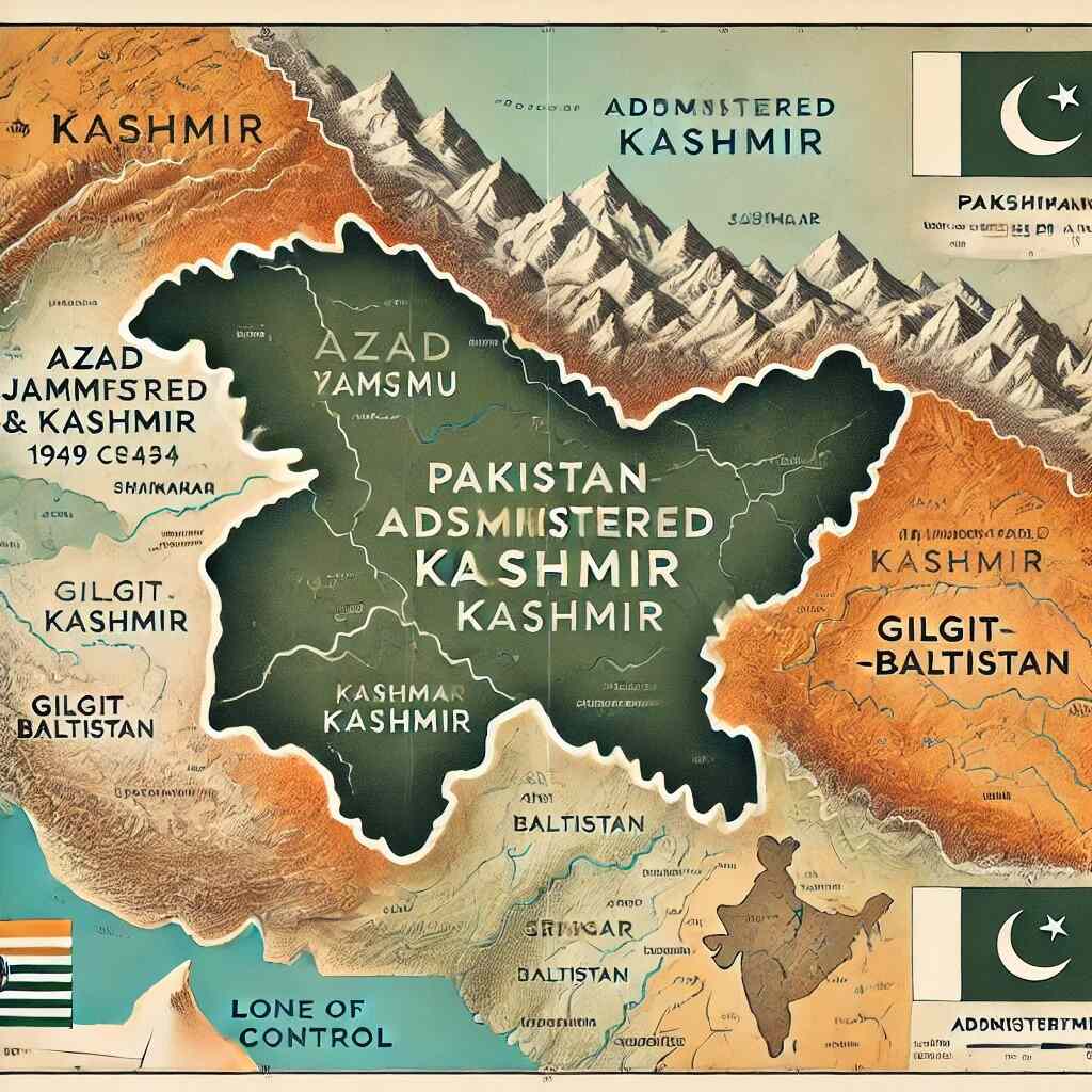 dividing Kashmir into two regions